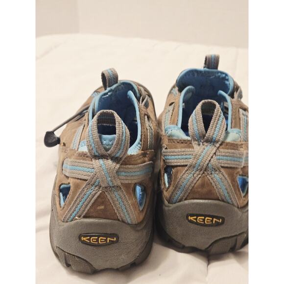 Keen Newport Blue Canvas Slip On Sandals Sz 10 Unisex Hiking Outdoor Comfort